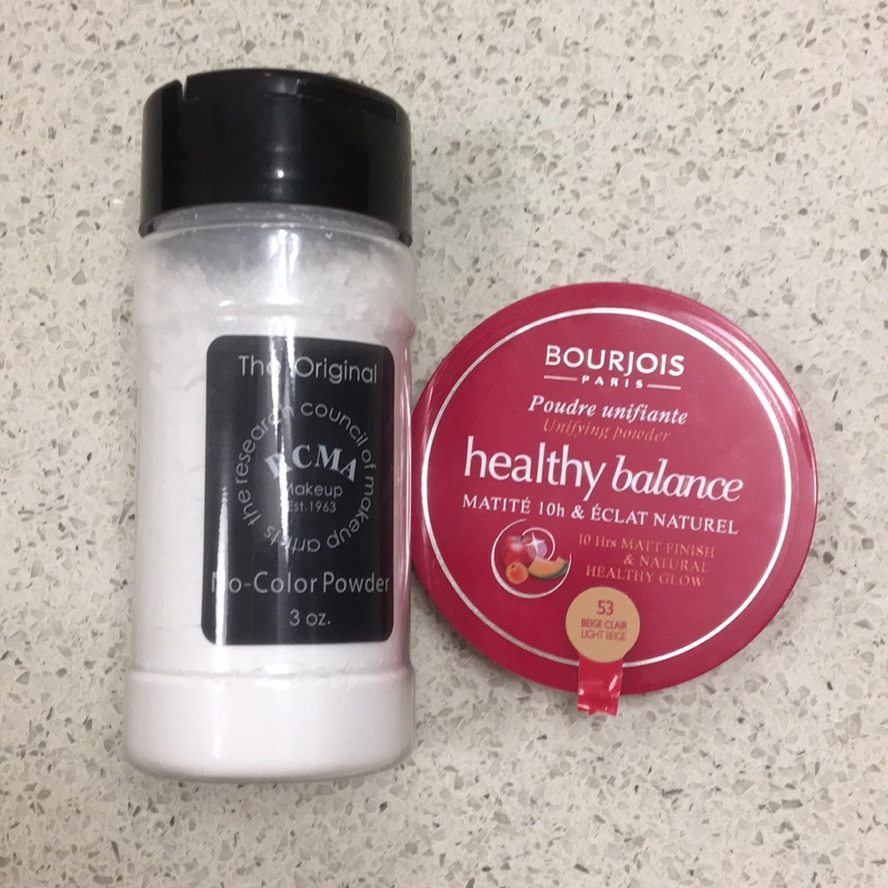 RCMA no color powder and bourjois healthy balance